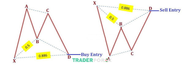 Trader có thể vào lệnh khi mô hình con dơi chưa hoàn tất