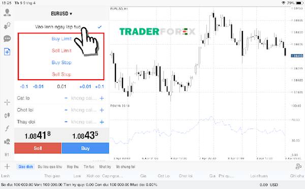 Cách đặt lệnh Buy Stop trên nền tảng MT4